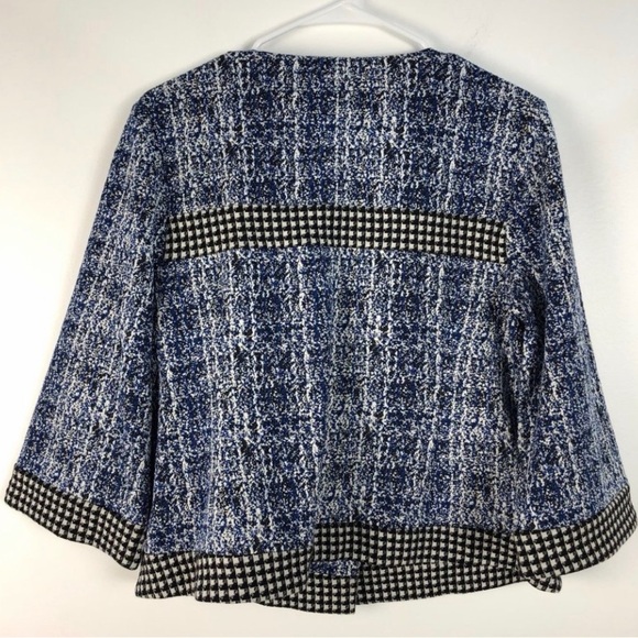 CAbi Blue and Black Tweed Blazer - Picture 5 of 9